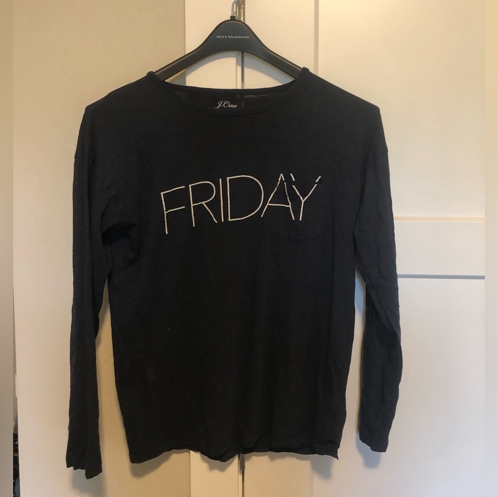 Long sleeve navy blue shirt - medium
